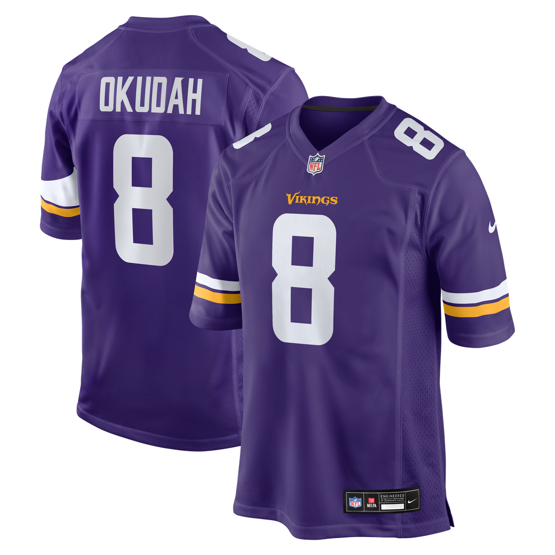 Jeff Okudah Minnesota Vikings Nike Purple Team Game Jersey