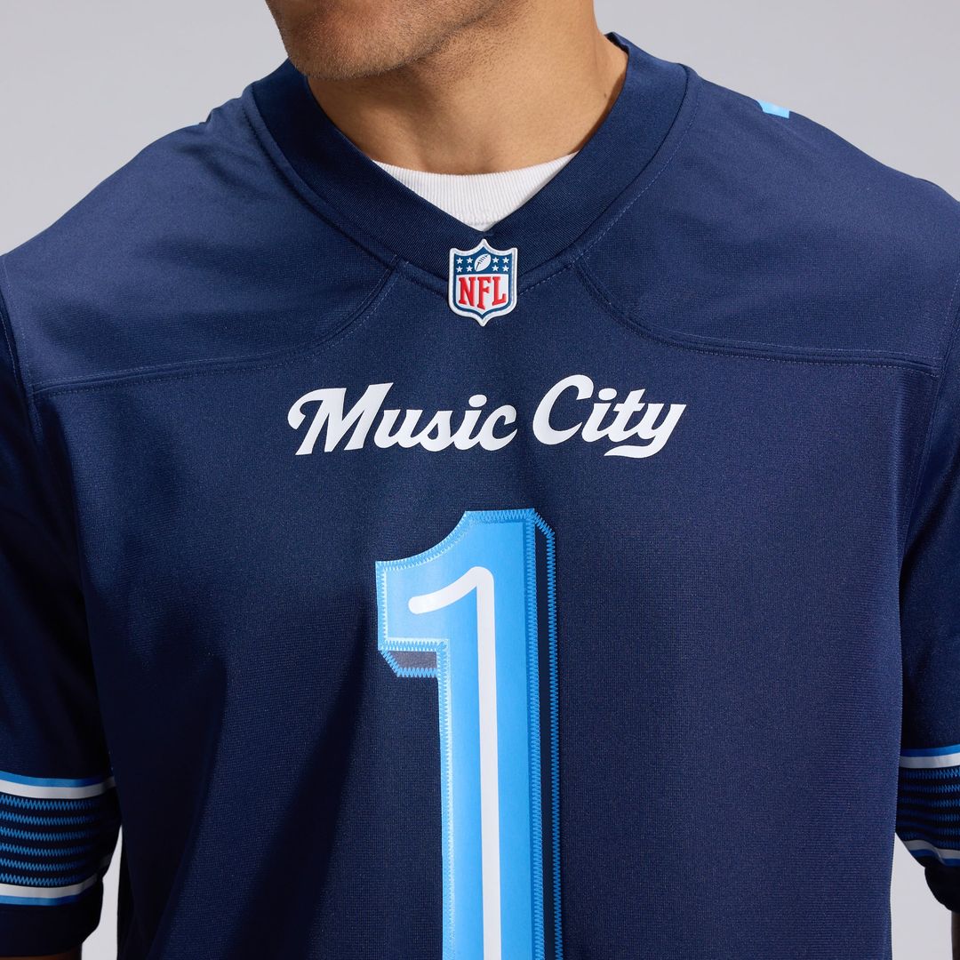 Cameron Ward Tennessee Titans Nike Navy 2026 Rivalries Collection Game Jersey