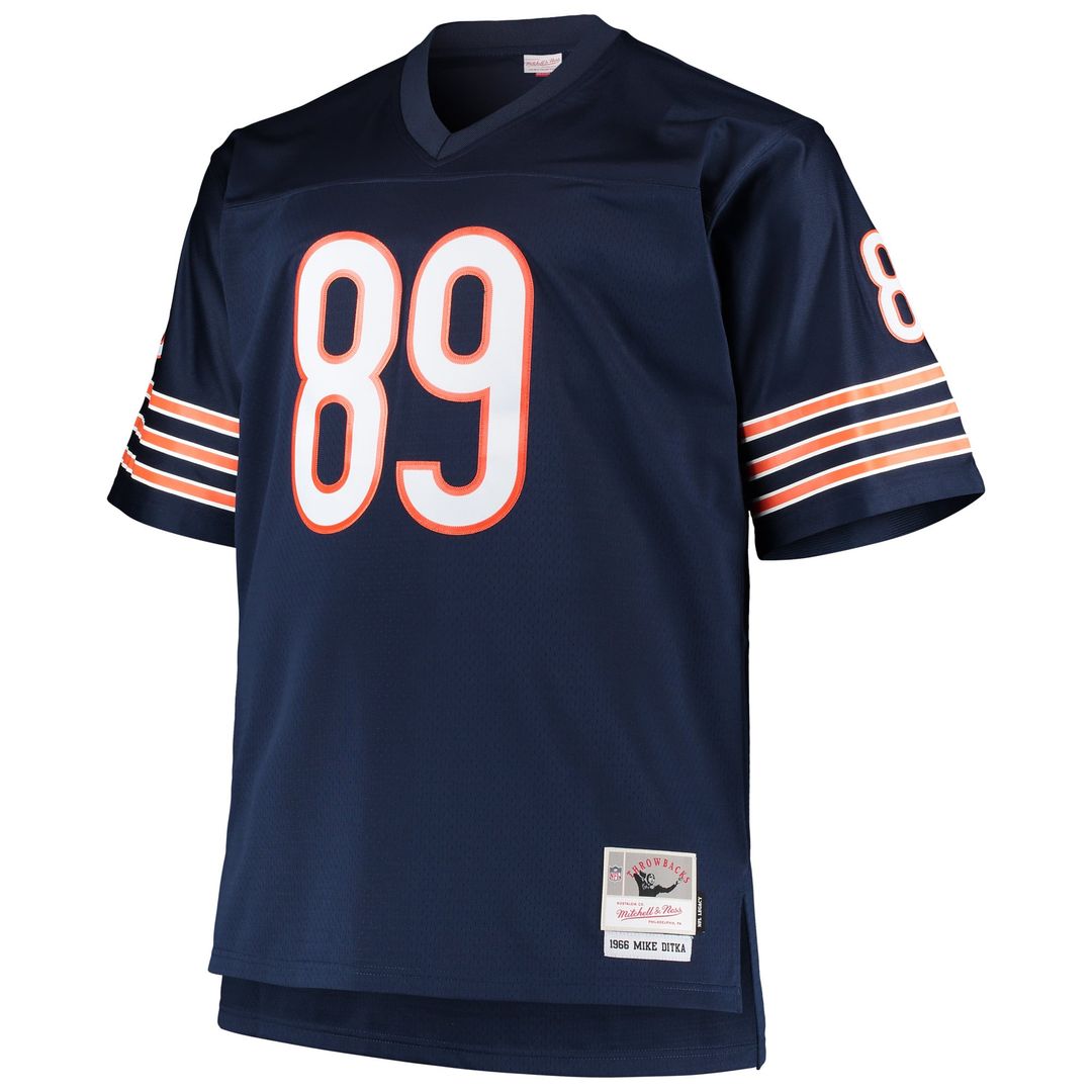 Mike Ditka Chicago Bears Mitchell & Ness Navy Big & Tall 1966 Retired Player Replica Jersey