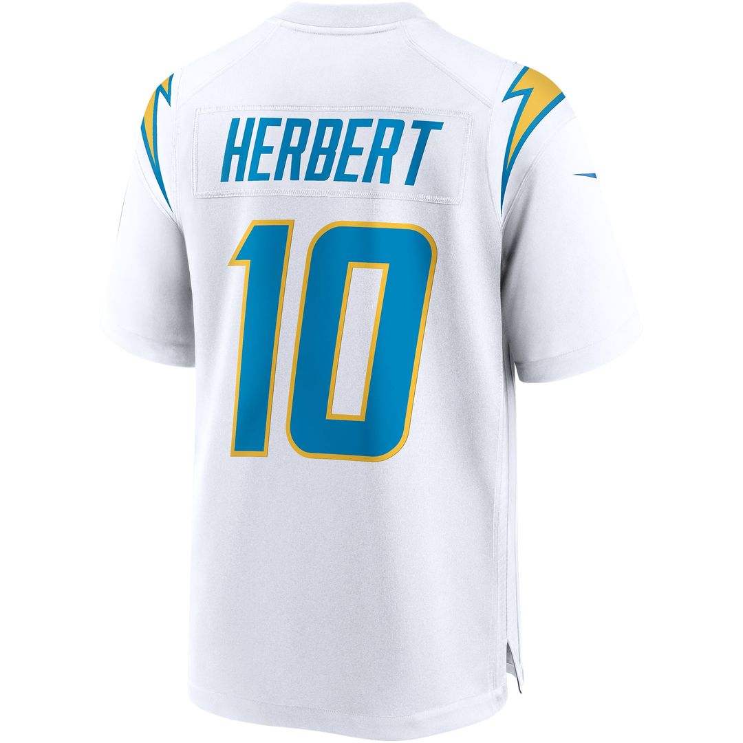 Justin Herbert Los Angeles Chargers Nike White Game Jersey