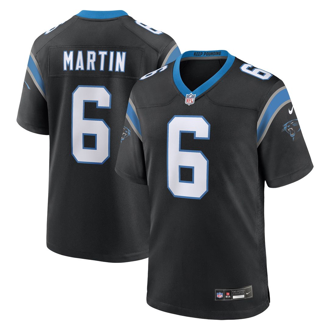 Sam Martin Carolina Panthers Nike Black Team Game Jersey