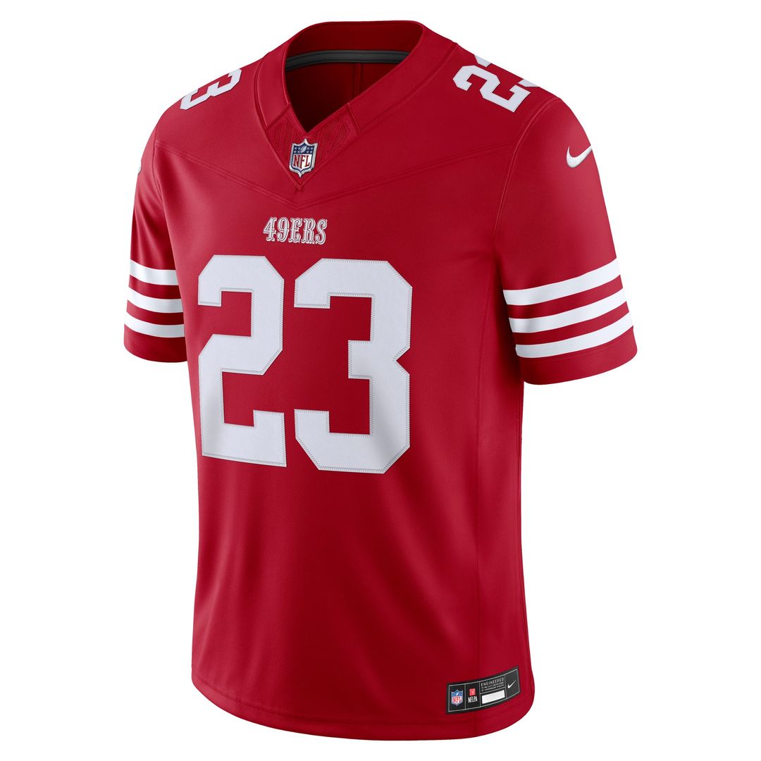Christian McCaffrey San Francisco 49ers Nike White Alternate Vapor F.U.S.E. Stitched Limited Jersey