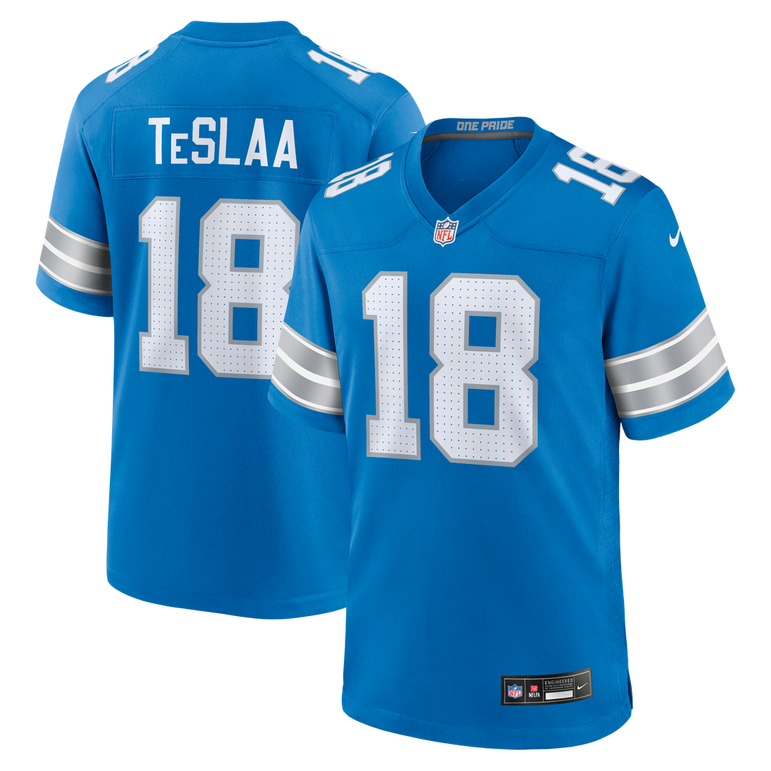 Isaac TeSlaa Detroit Lions Nike Blue Game Player Jersey