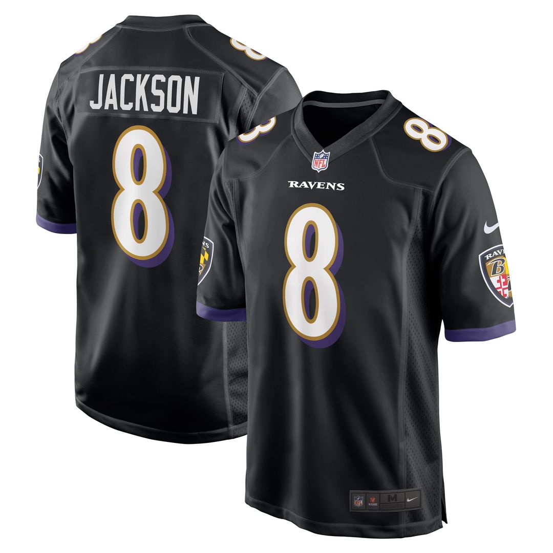 Lamar Jackson Baltimore Ravens Nike Black Alternate Game Jersey