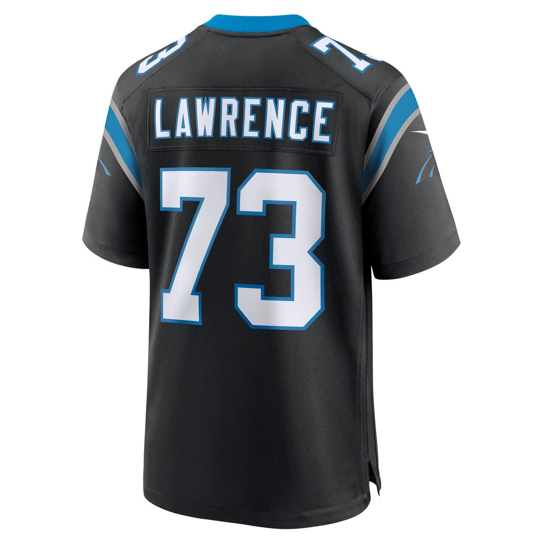 Rashard Lawrence Carolina Panthers Nike Black Game Jersey