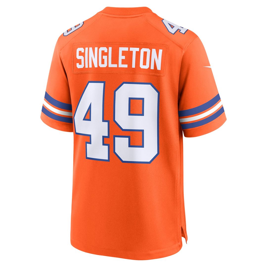 Alex Singleton Denver Broncos Nike Orange Alternate Game Jersey