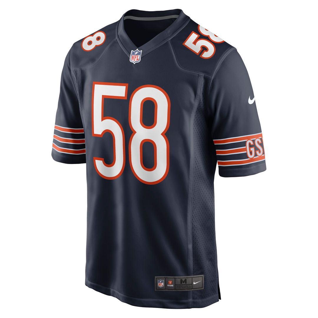 Darnell Wright Chicago Bears Nike Navy Game Jersey