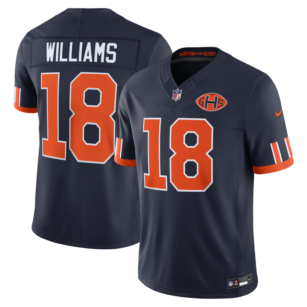 Caleb Williams Chicago Bears Nike Navy 2026 Rivalries Collection Stitched Limited Jersey