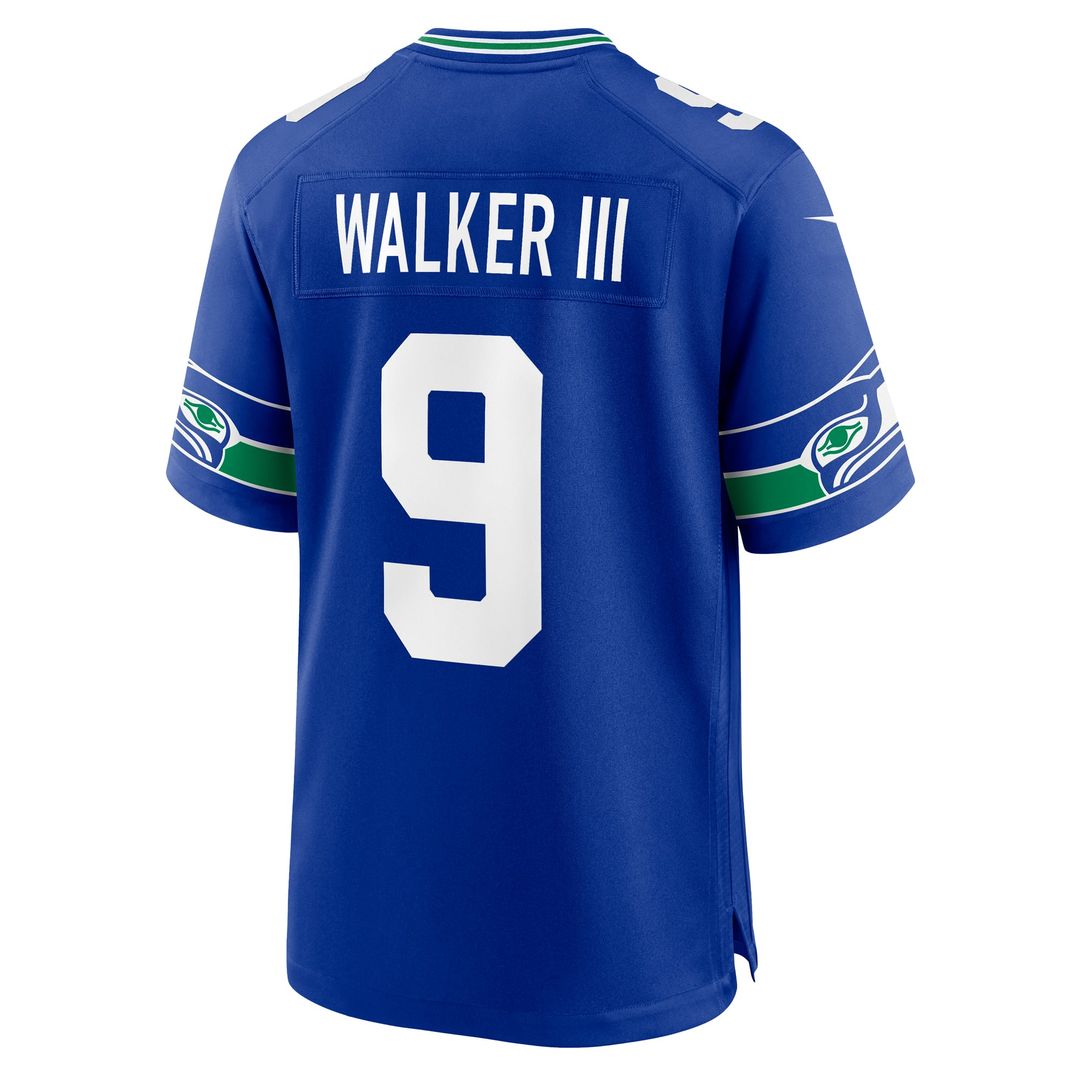 Kenneth Walker III Seattle Seahawks Nike Royal Throwback Player Game Jersey