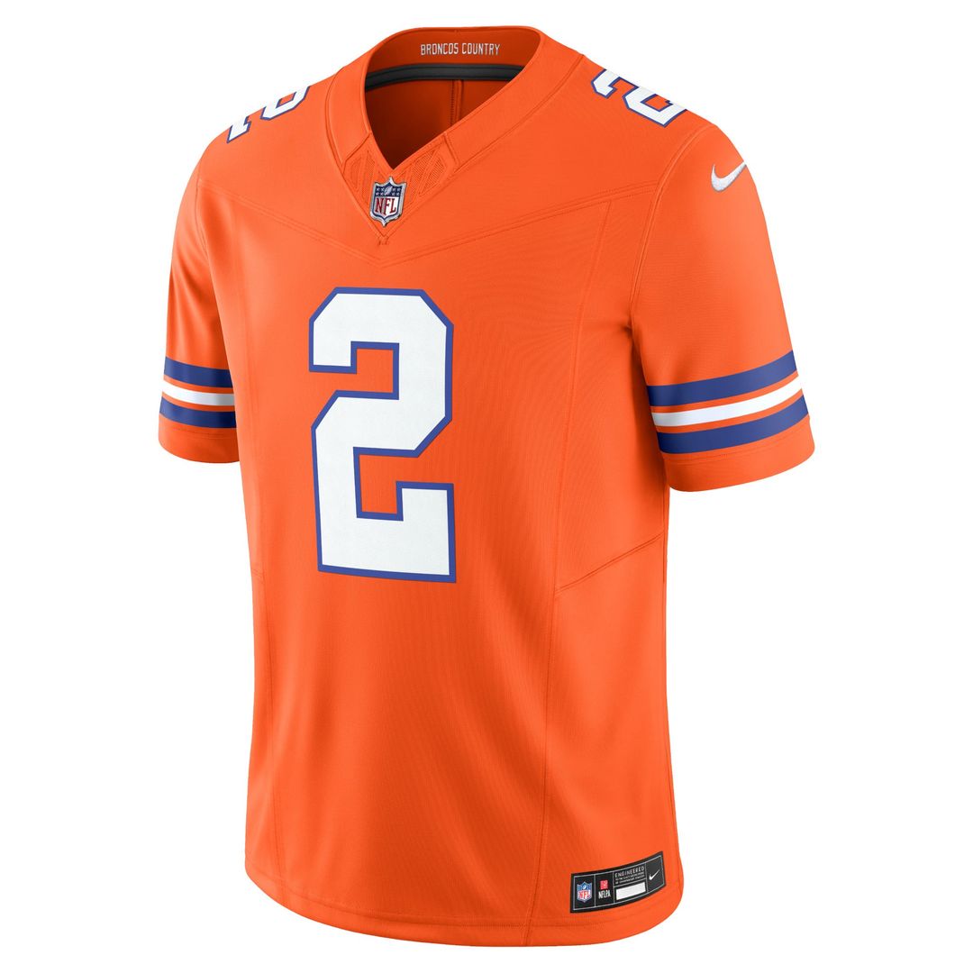 Patrick Surtain II Denver Broncos Nike Orange Alternate Mile High Collection 1977 Throwback Vapor F.U.S.E. Limited Jersey