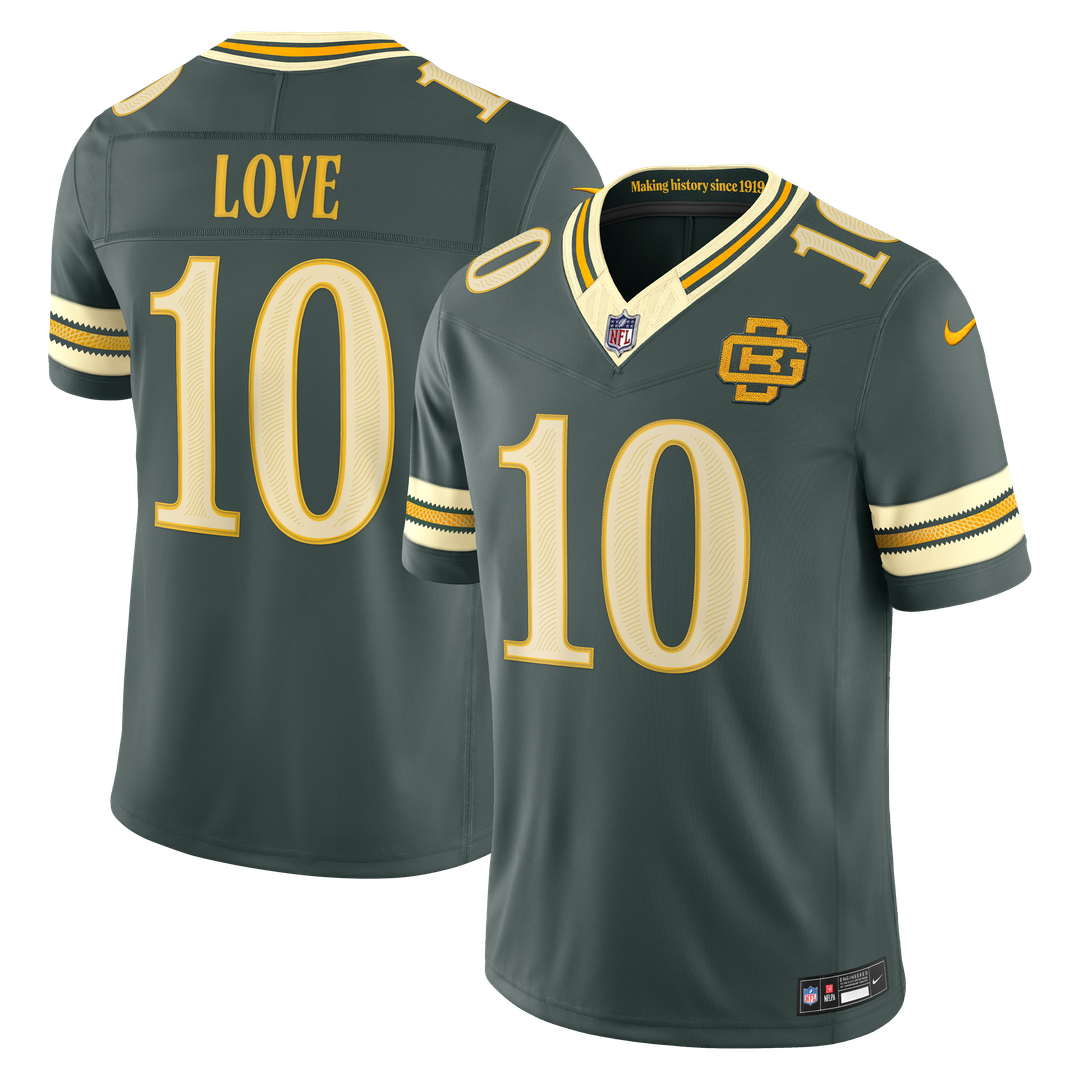 Jordan Love Green Bay Packers Nike Green 2026 Rivalries Collection Stitched Limited Jersey