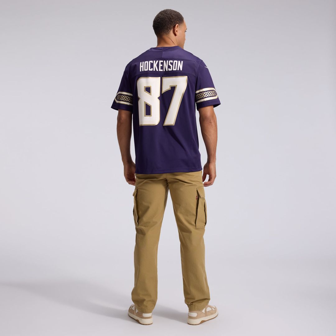 T.J. Hockenson Minnesota Vikings Nike Purple 2026 Rivalries Collection Stitched Limited Jersey
