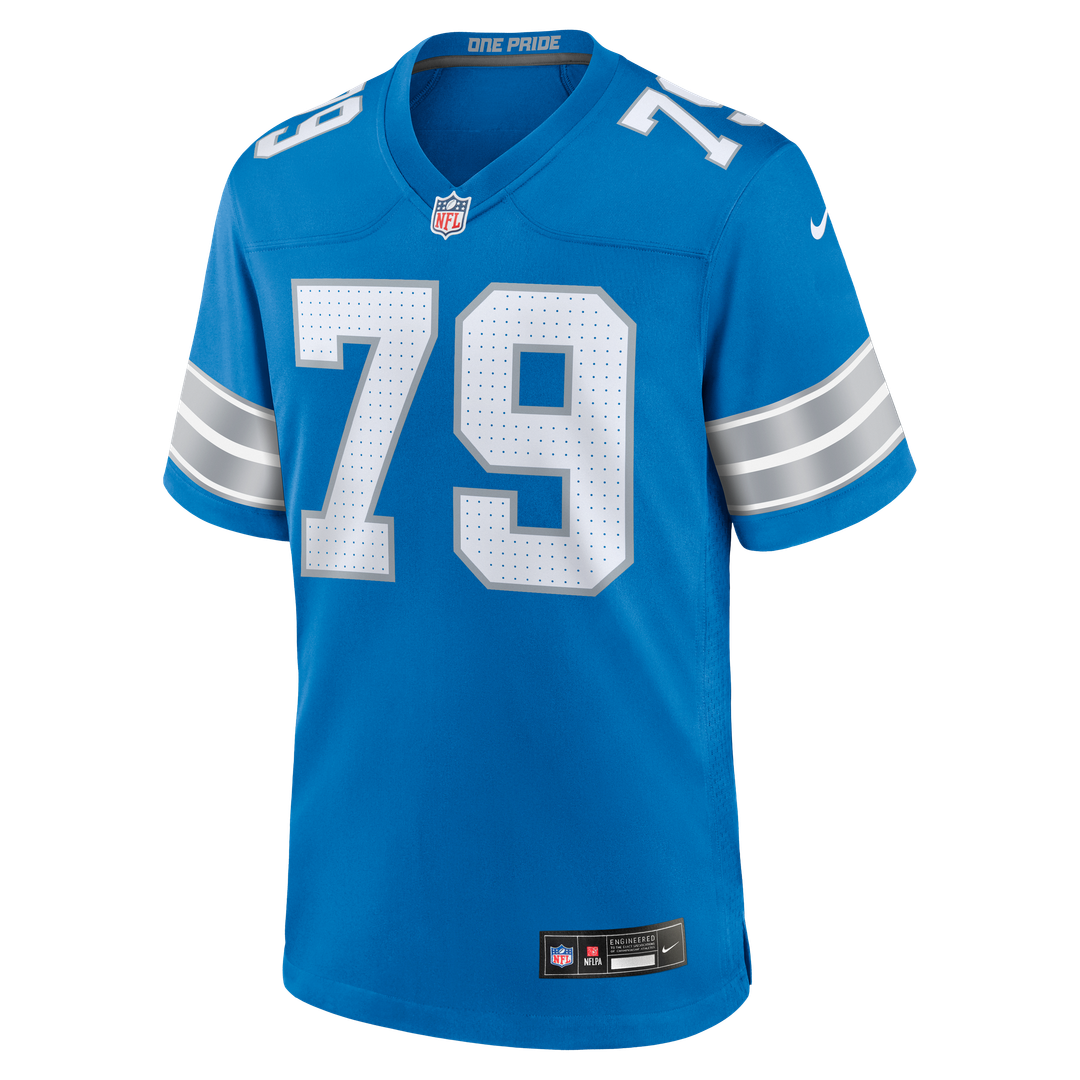 Larry Borom Detroit Lions Nike Blue Team Game Jersey