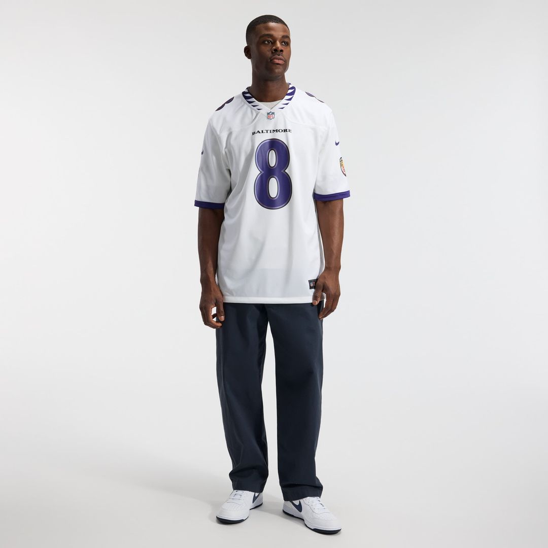 Lamar Jackson Baltimore Ravens Nike White Game Jersey