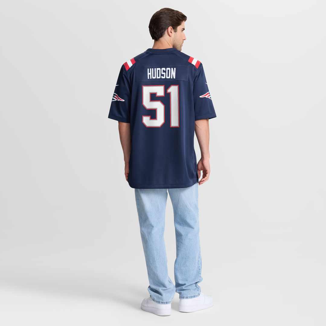 James Hudson New England Patriots Nike Navy Team Game Jersey