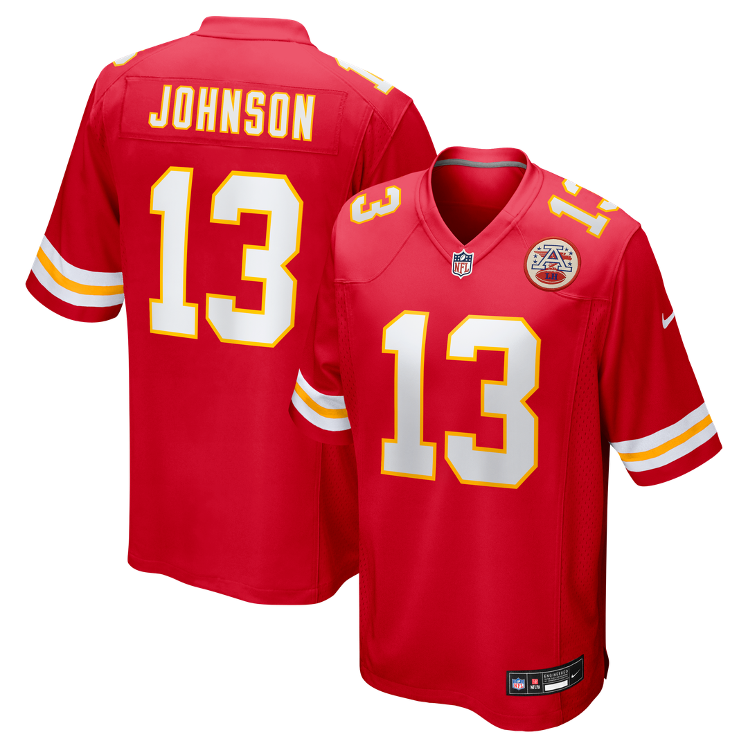 Nazeeh Johnson Kansas City Chiefs Nike Red Game Player Jersey