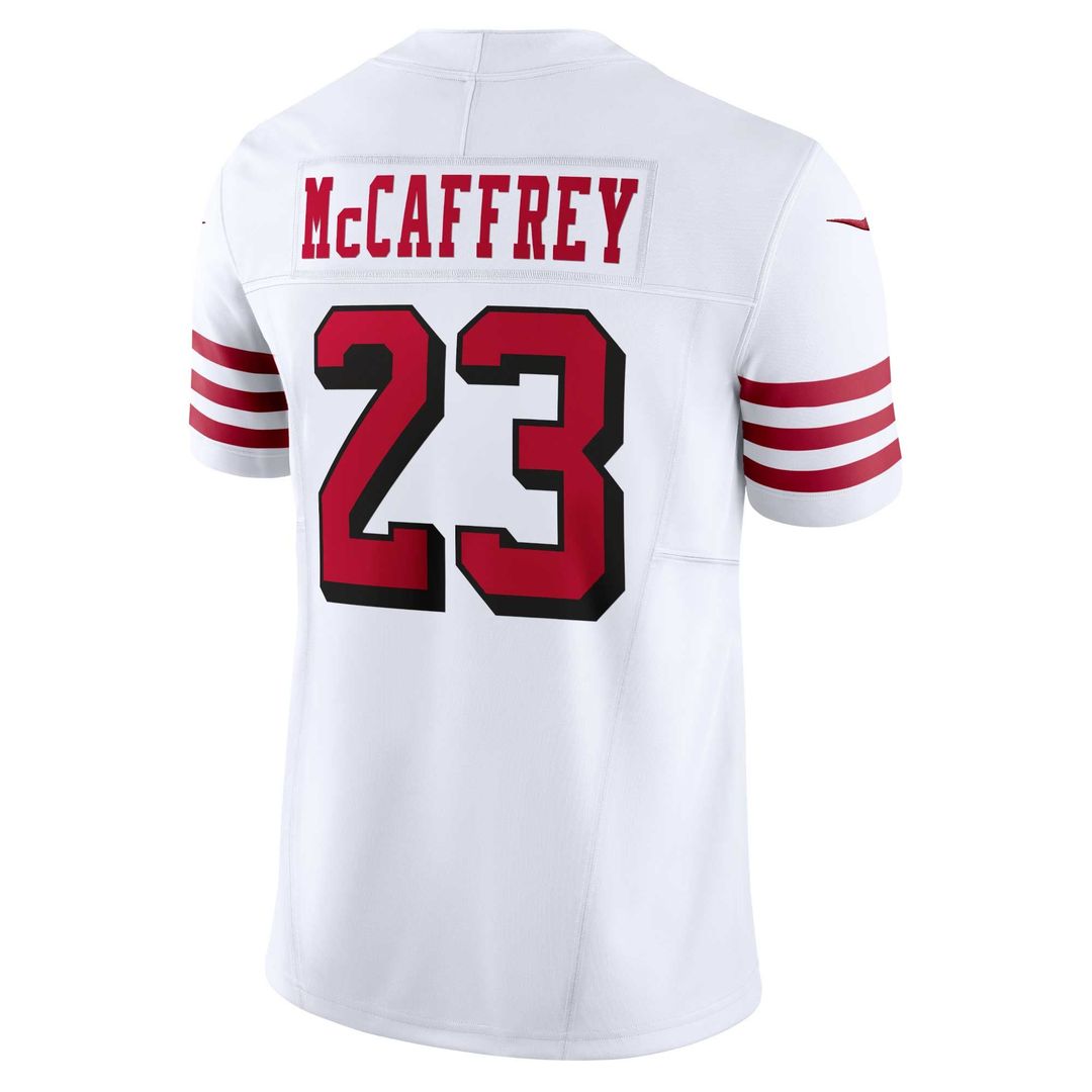 Christian McCaffrey San Francisco 49ers Nike White Vapor F.U.S.E. Limited 2nd Alternate Jersey
