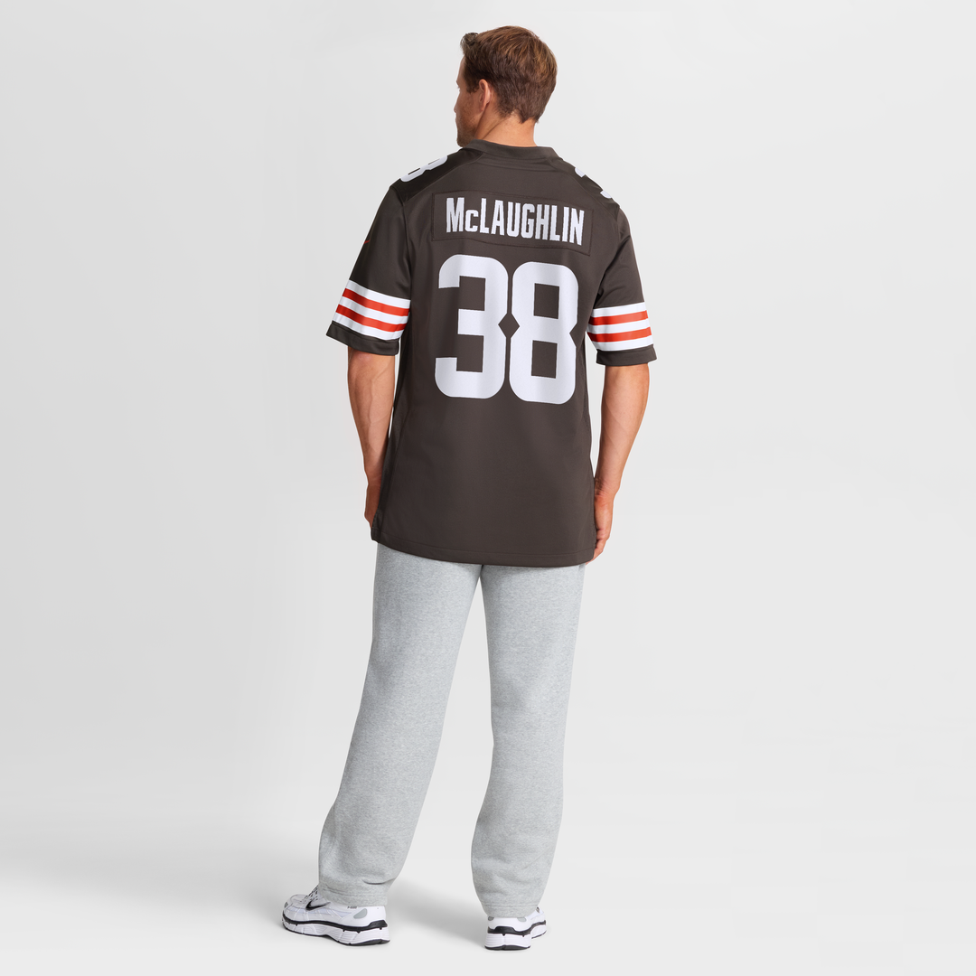 Jaleel McLaughlin Cleveland Browns Nike Brown Team Game Jersey