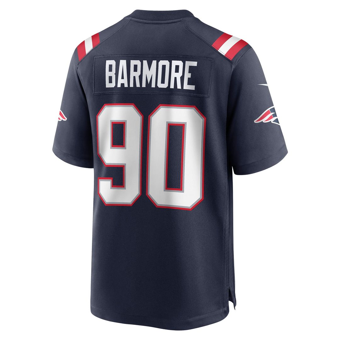 Christian Barmore New England Patriots Nike Navy Player Game Jersey