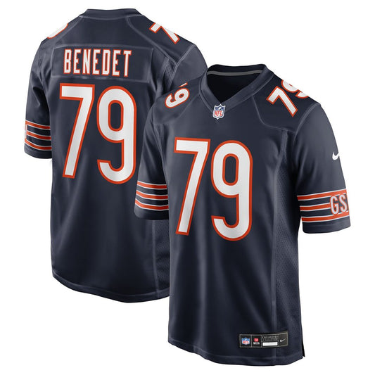 Theo Benedet Chicago Bears Nike Navy Team Game Jersey