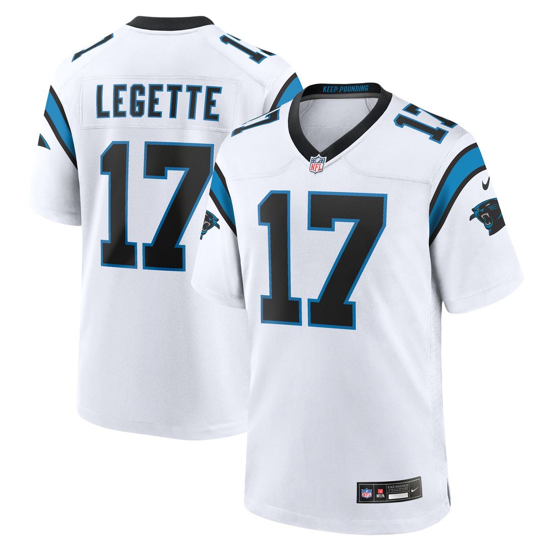 Xavier Legette Carolina Panthers Nike White Game Jersey