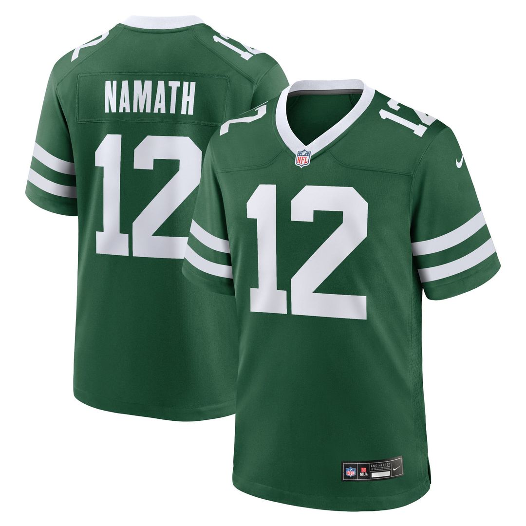 Joe Namath New York Jets Nike Legacy Green Game Jersey