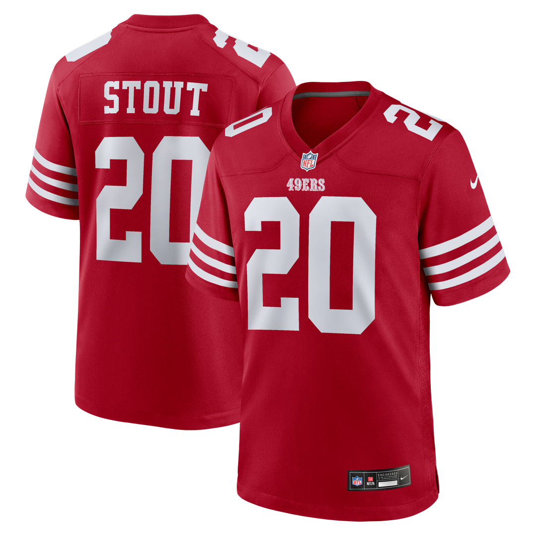 Upton Stout San Francisco 49ers Nike Scarlet Team Game Jersey