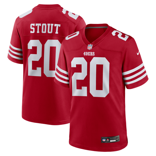 Upton Stout San Francisco 49ers Nike Scarlet Team Game Jersey