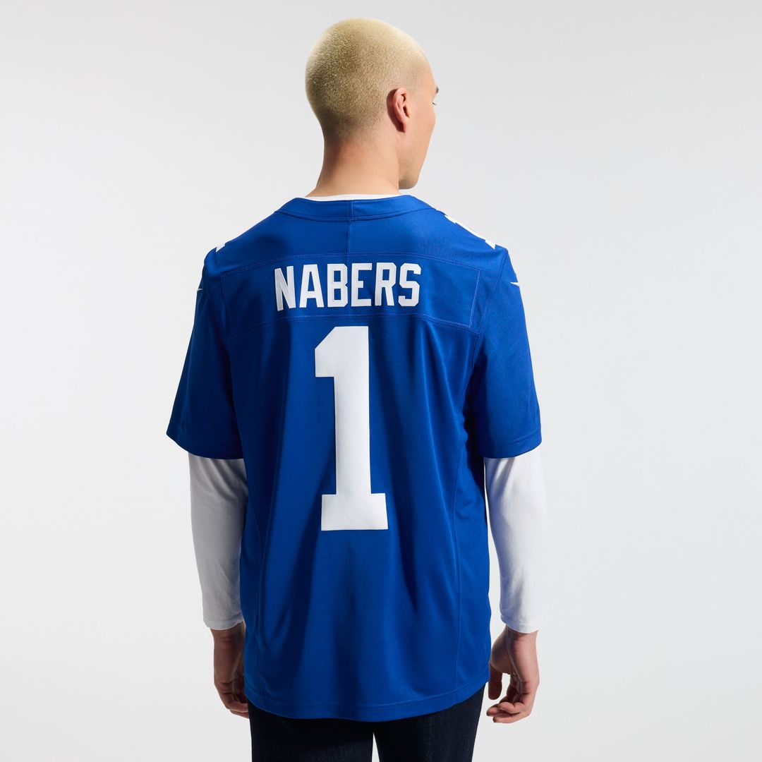 Malik Nabers New York Giants Nike Royal Team Vapor F.U.S.E. Stitched Limited Jersey
