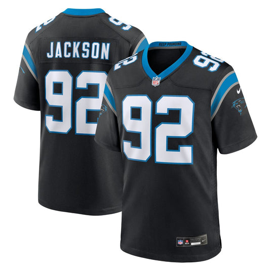 Cam Jackson Carolina Panthers Nike Black Team Game Jersey
