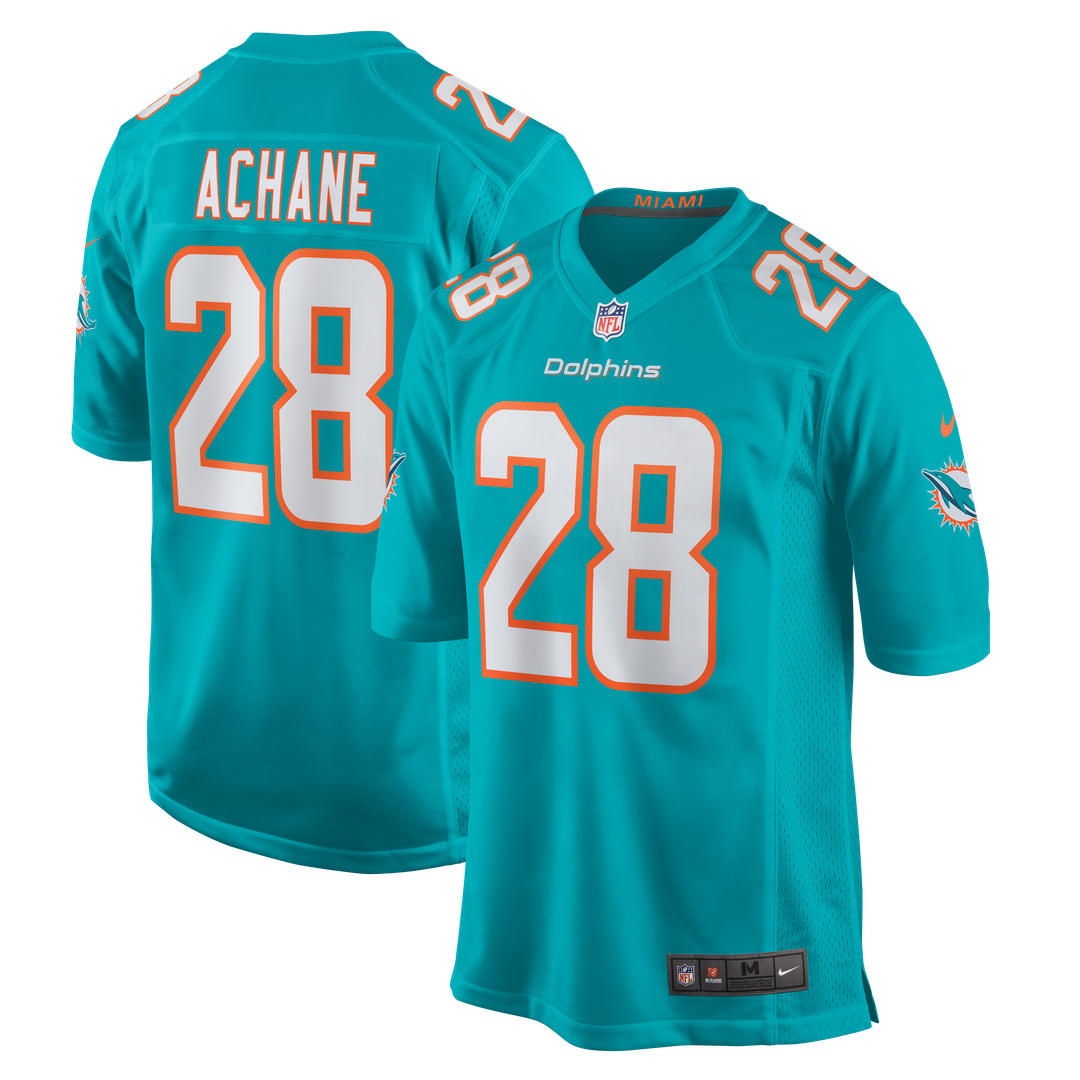 De’Von Achane Miami Dolphins Nike Aqua Player Game Jersey