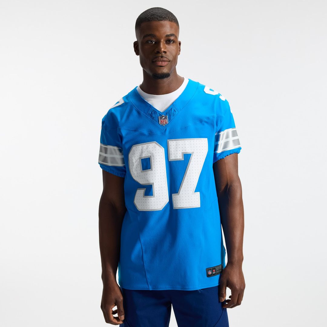 Aidan Hutchinson Detroit Lions Nike Black Alternate Vapor F.U.S.E. Elite Jersey