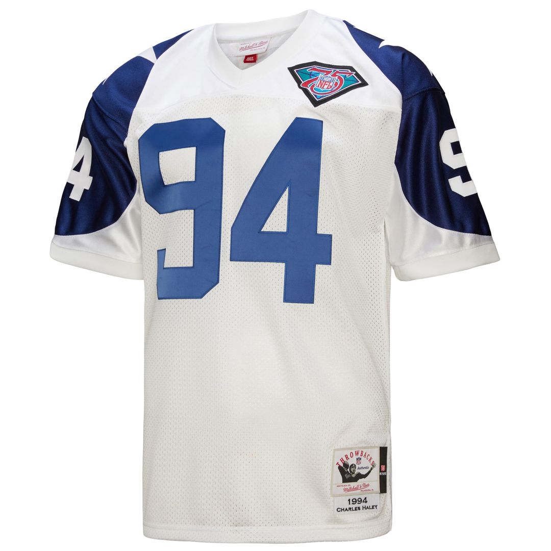 Charles Haley Dallas Cowboys 1994 Mitchell & Ness White Authentic Throwback Retired Player Jersey