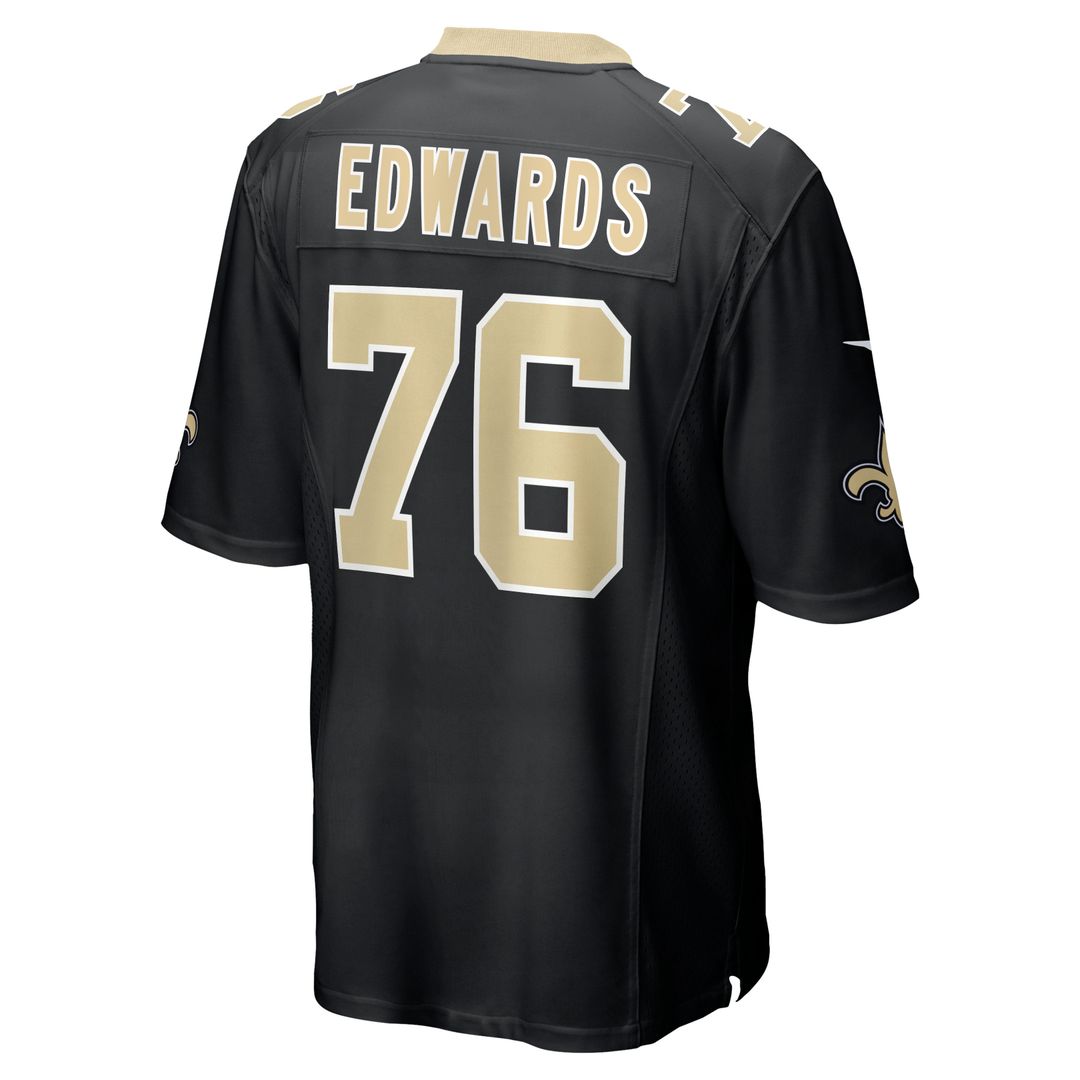 David Edwards New Orleans Saints Nike Black Team Game Jersey
