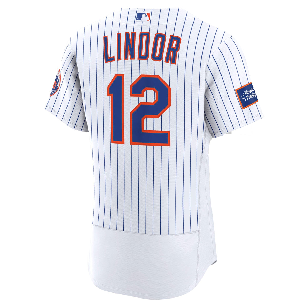 New York Mets Francisco Lindor Nike Black Alternate Authentic Sponsor Patch Jersey