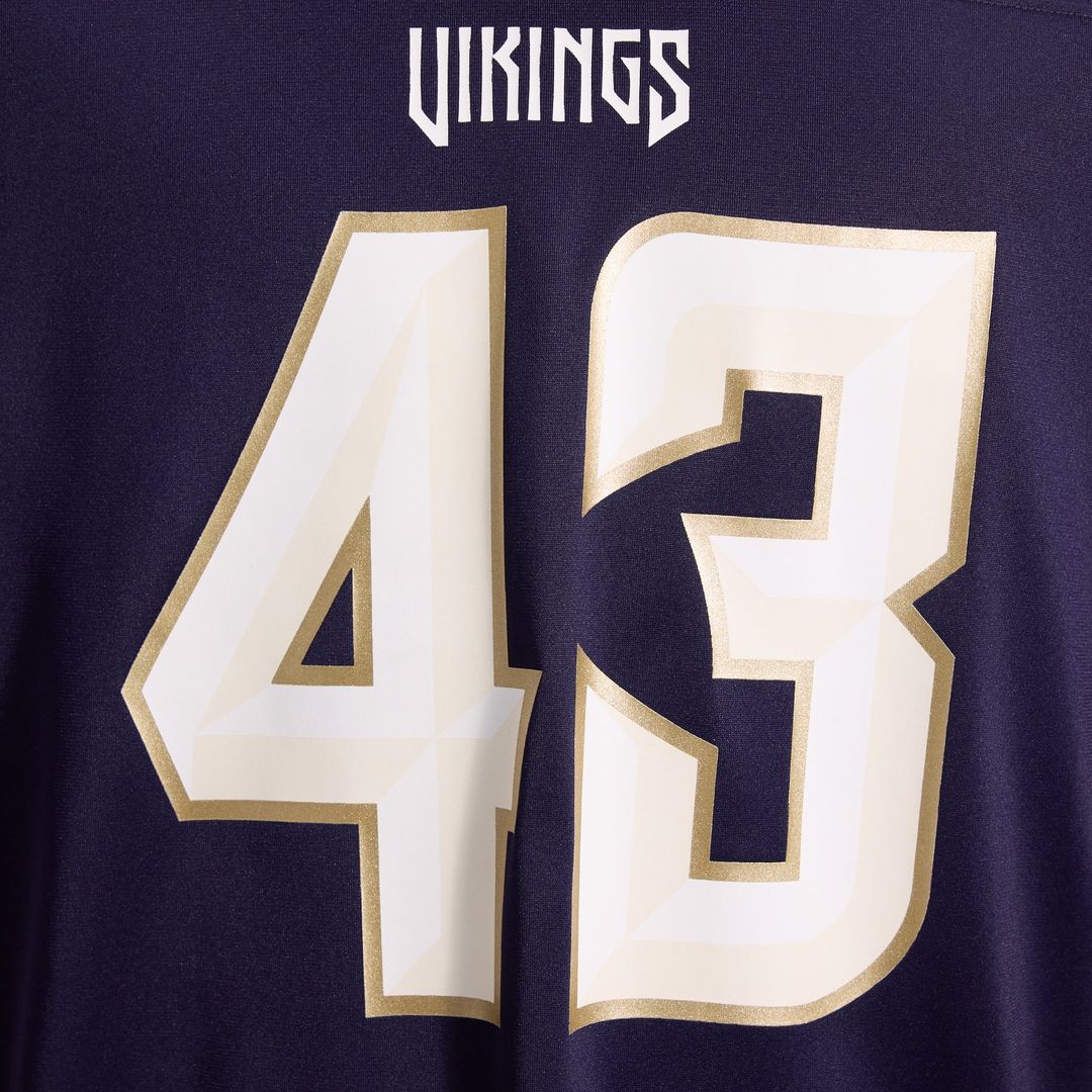 Andrew Van Ginkel Minnesota Vikings Nike Purple 2026 Rivalries Collection Game Jersey