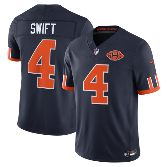 D'Andre Swift Chicago Bears Nike Navy 2026 Rivalries Collection Stitched Limited Jersey