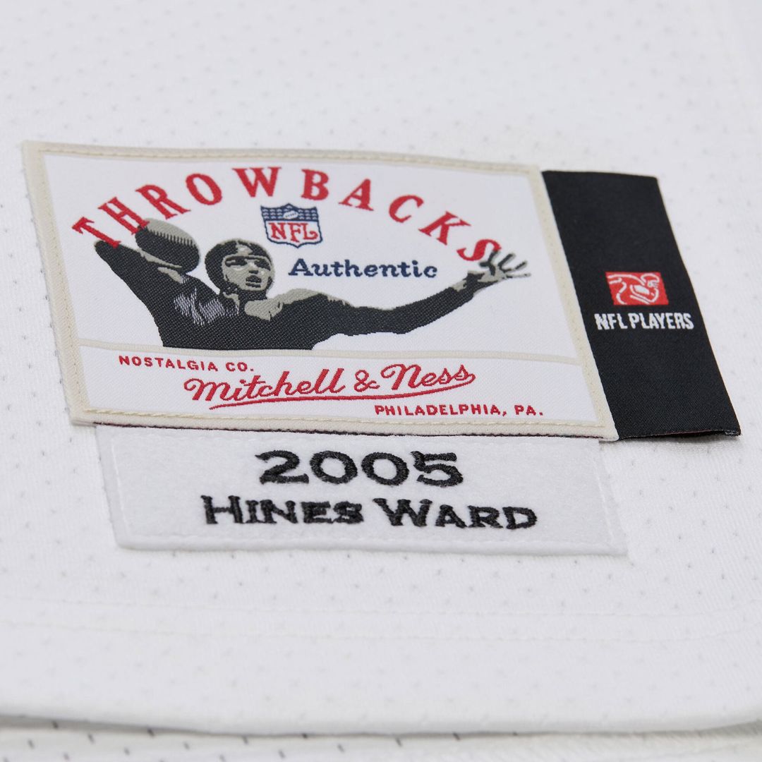 Hines Ward Pittsburgh Steelers Mitchell & Ness White 2005 Authentic Throwback Retired Player Jersey