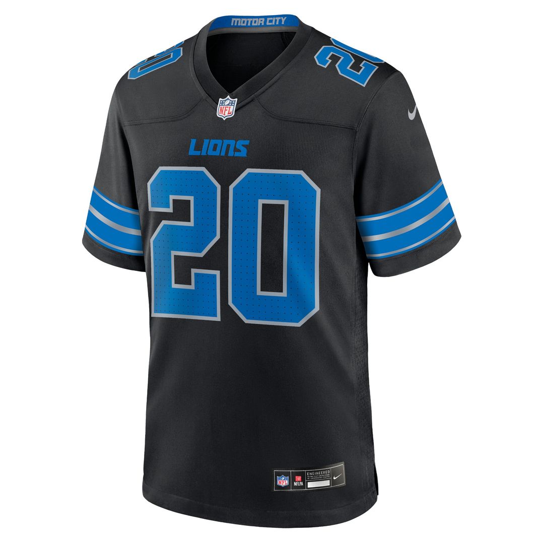 Barry Sanders Detroit Lions Nike Black 2nd Alternate Retired Player Game Jersey