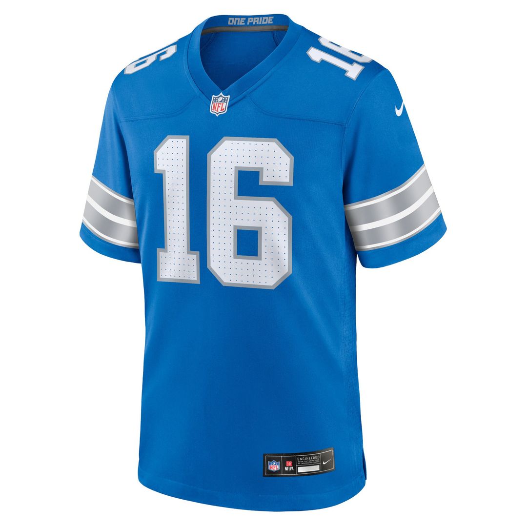 Jared Goff Detroit Lions Nike Blue Game Jersey
