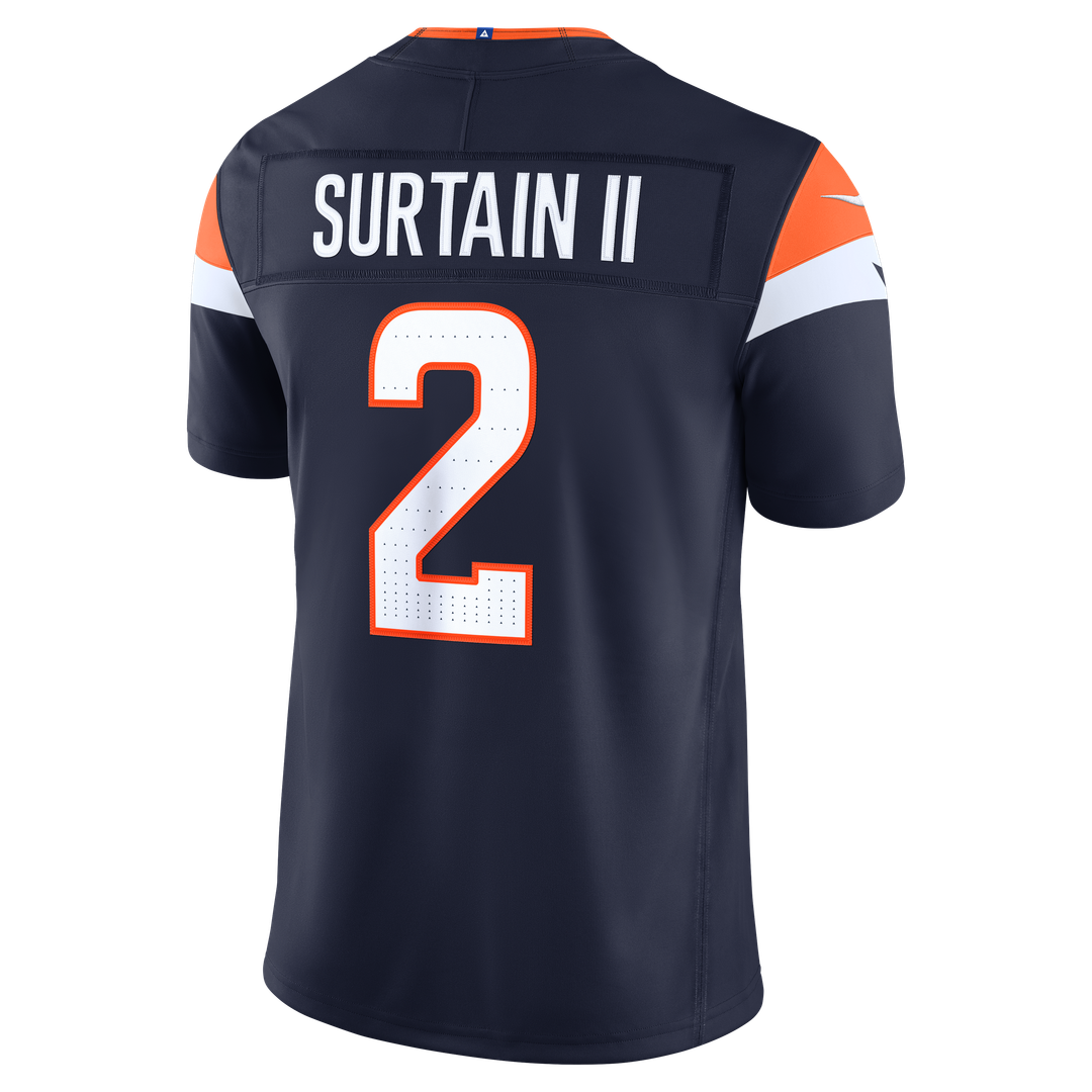 Pat Surtain II Denver Broncos Nike Navy Alternate Vapor F.U.S.E. Stitched Limited Jersey