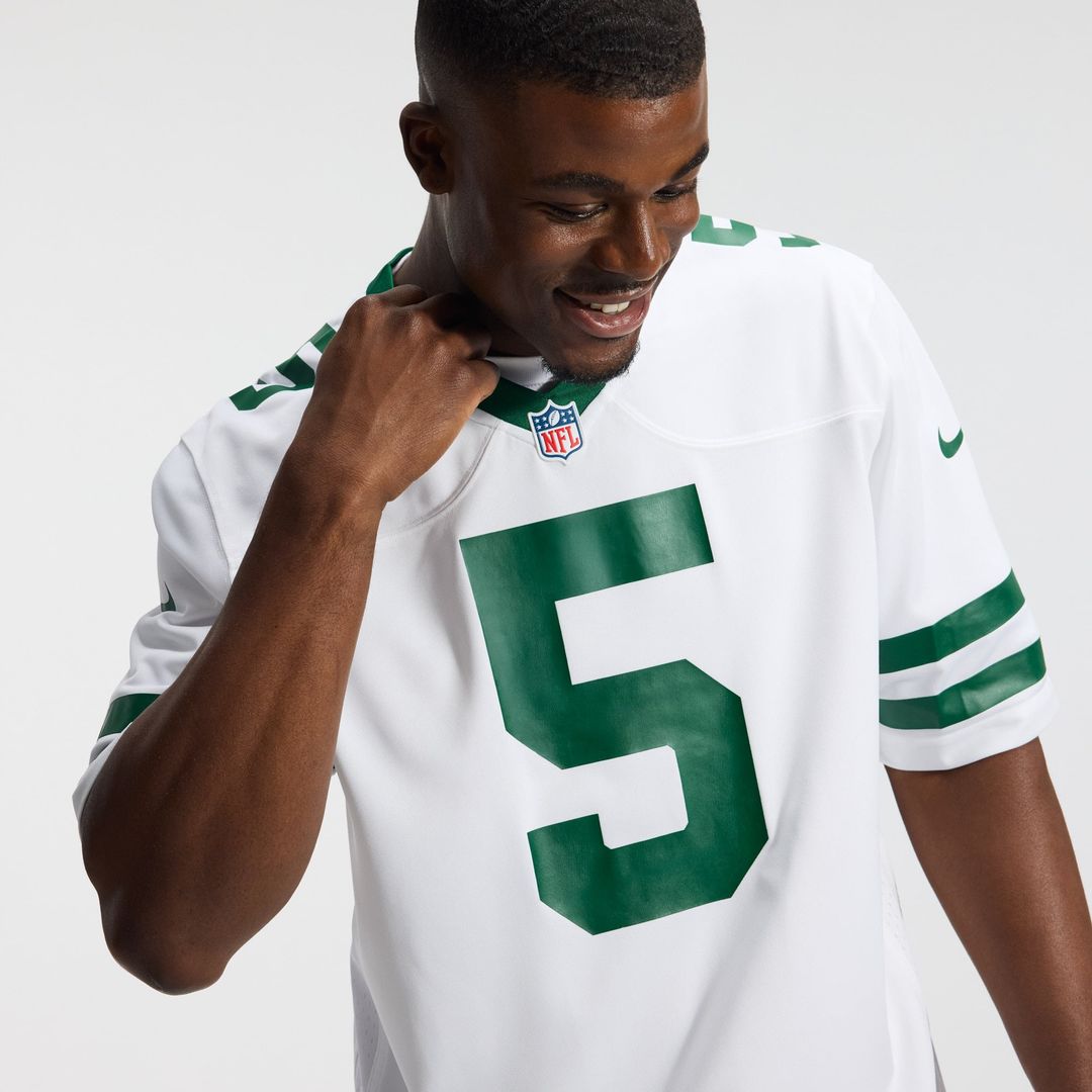 Garrett Wilson New York Jets Nike Legacy White Game Jersey