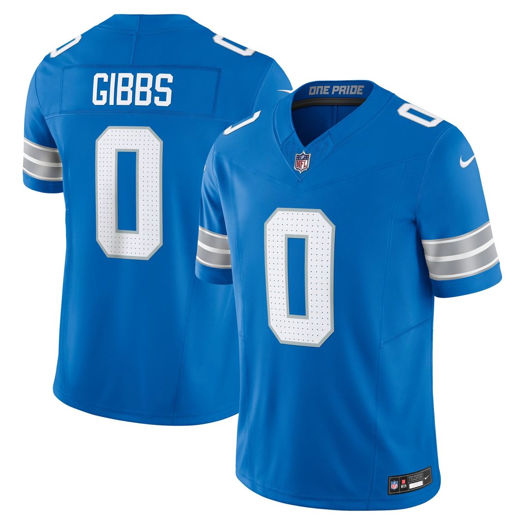 Jahmyr Gibbs Detroit Lions Nike White Vapor F.U.S.E. Limited Jersey