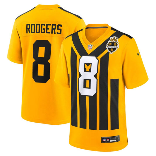 Aaron Rodgers Pittsburgh Steelers Nike Gold Alternate 1933 Throwback Game Jersey