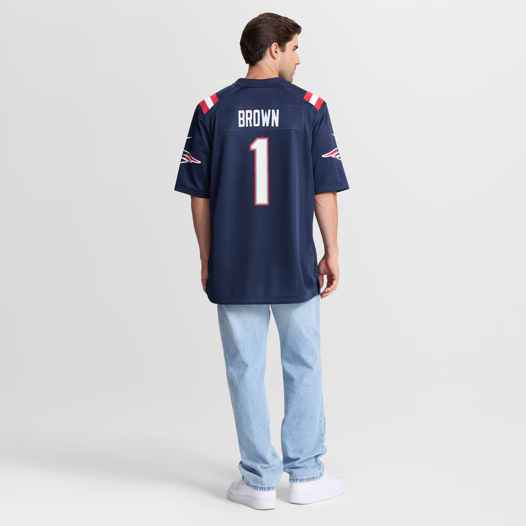 A.J. Brown New England Patriots Nike Navy Team Game Jersey