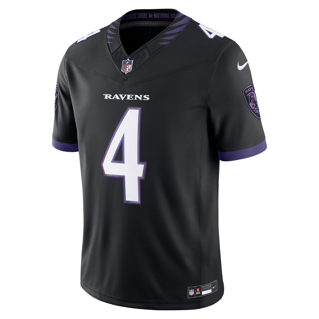 Zay Flowers Baltimore Ravens Nike Black Alternate Alternate Vapor F.U.S.E. Stitched Limited Jersey