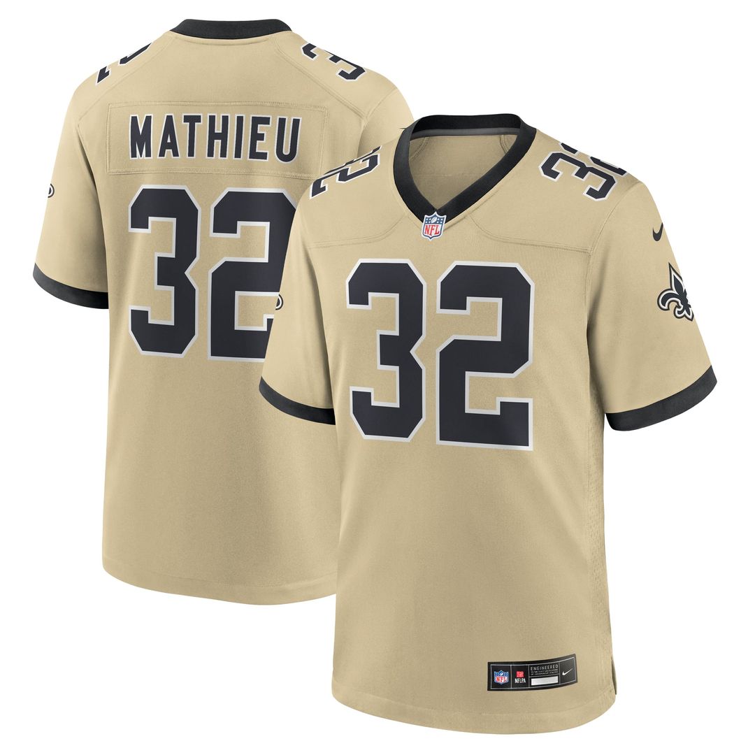 Tyrann Mathieu New Orleans Saints Nike Gold Gameday Golds Alternate Game Player Jersey
