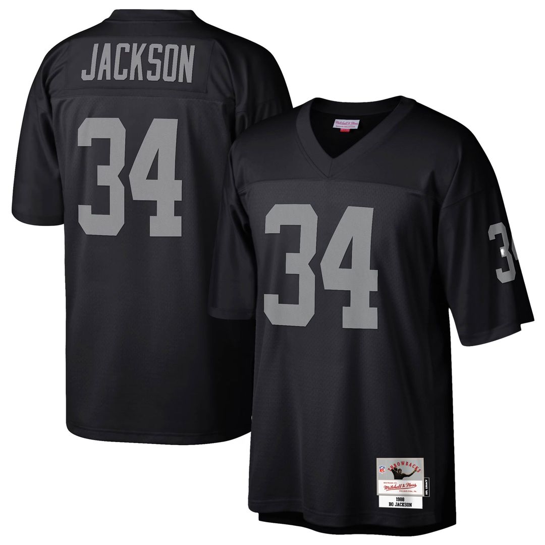 Bo Jackson Las Vegas Raiders Mitchell & Ness Black Legacy Replica Jersey
