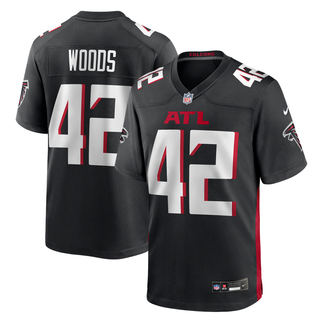 Josh Woods Atlanta Falcons Nike Black Team Game Jersey