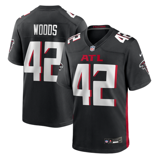 Josh Woods Atlanta Falcons Nike Black Team Game Jersey